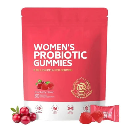 Amara Bloom Gummies™ — 3-in-1 Probiotic + Prebiotic + Cranberry for Women's Gut & pH Balance