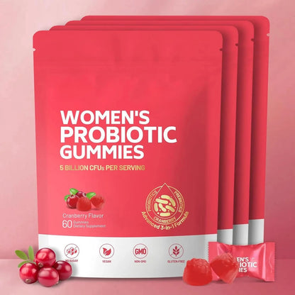 Amara Bloom Gummies™ — 3-in-1 Probiotic + Prebiotic + Cranberry for Women's Gut & pH Balance
